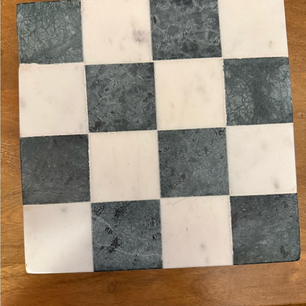 Checkered Marble Coaster